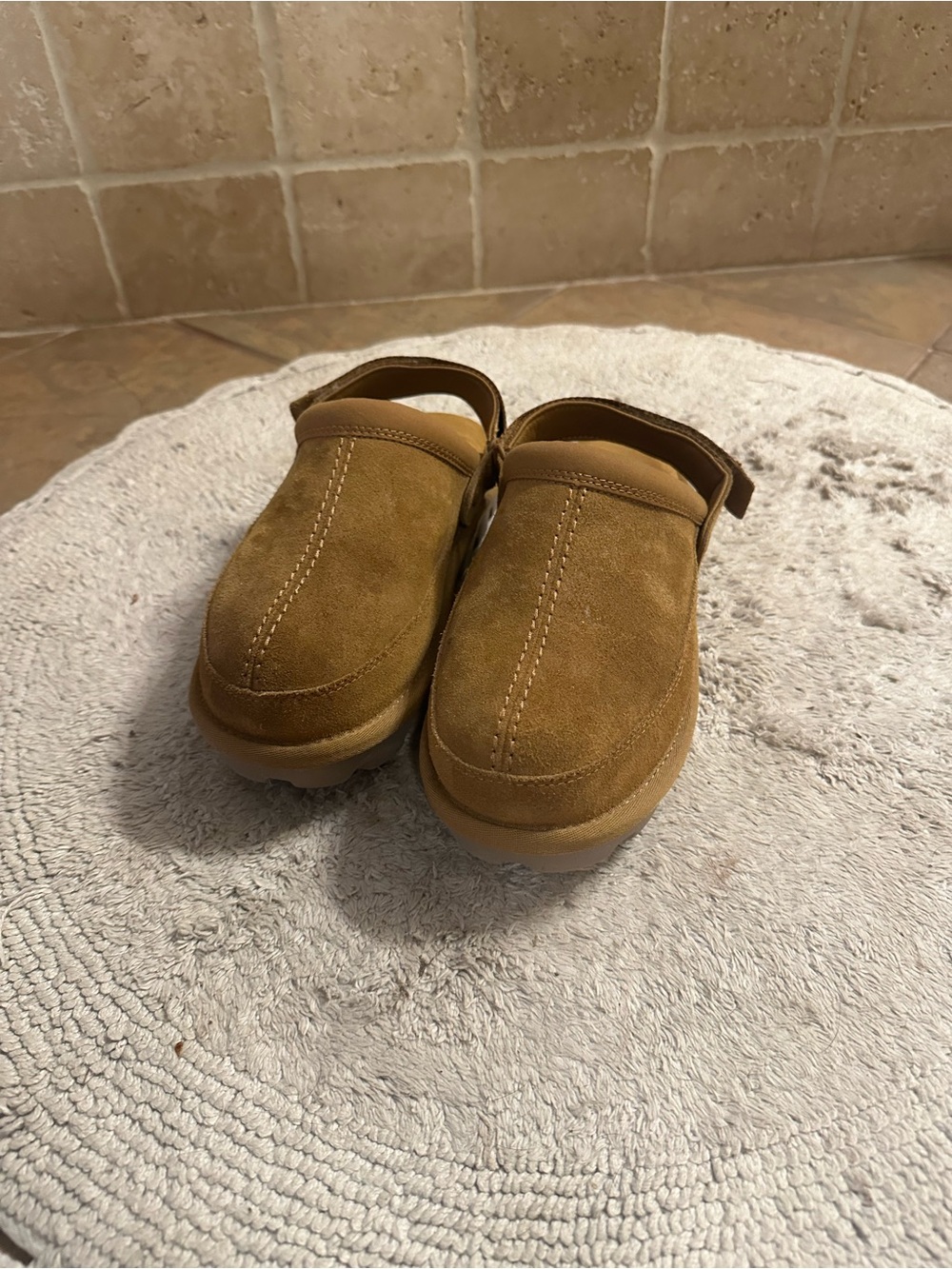 Koolaburra Suede Clog Mules in Tan